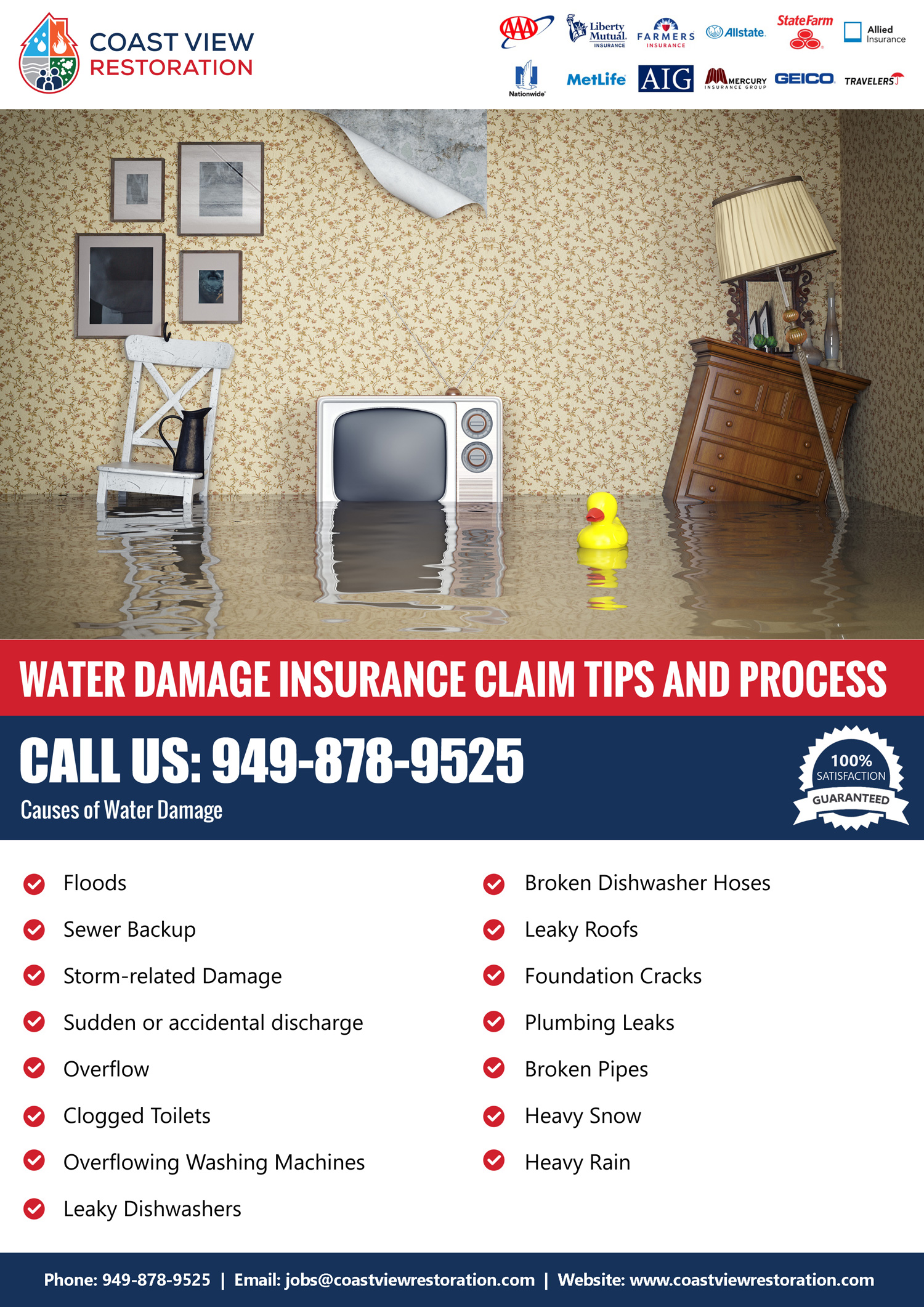 Water Damage Insurance Claim Tips And Process Coast View Plumbing 